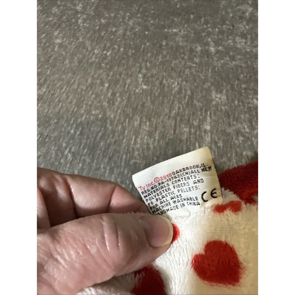 Ty 2010 Tylux Plush Red Hearts‎ Valentines Red Nose Dog Lot 2